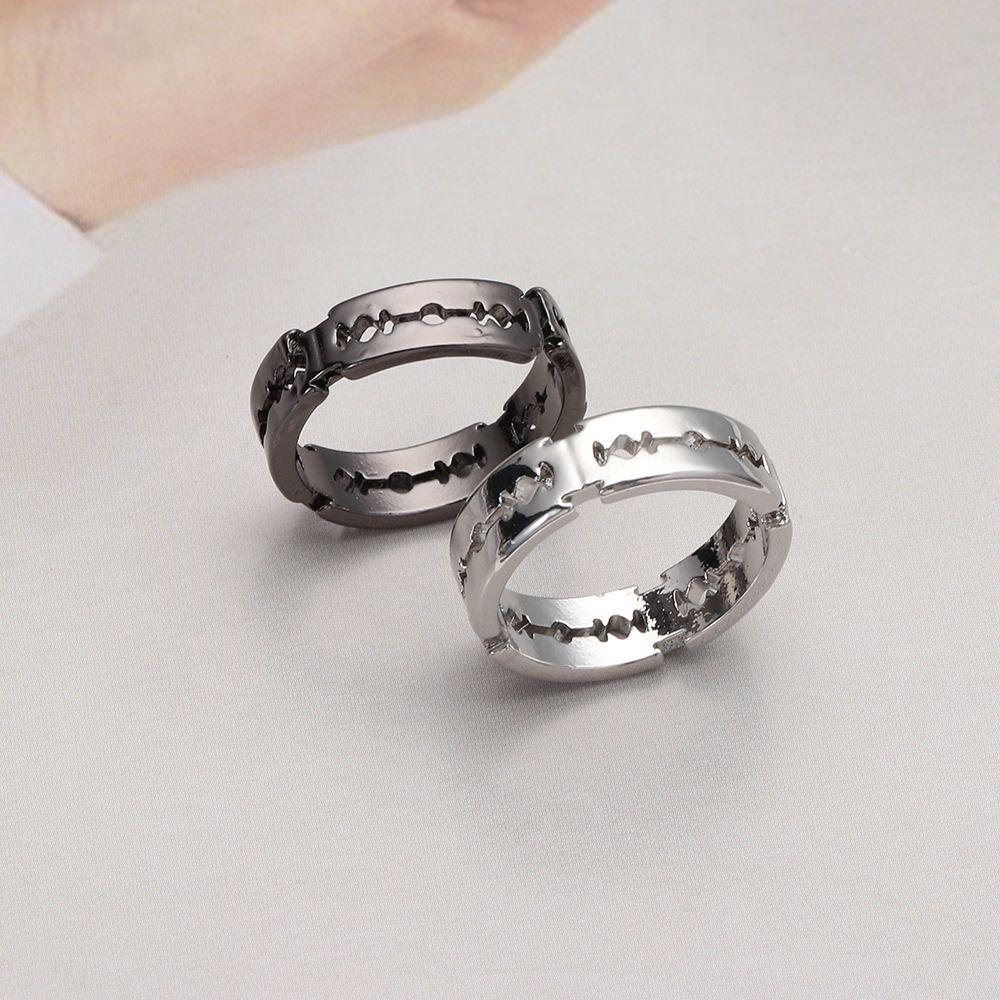 Lily Bladed Ring Wedding Female Male Rock Mens Rings Adjustable Hip Hop Punk