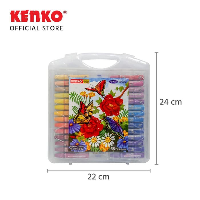 

KENKO 55 COLOR OIL PASTEL / Krayon / Crayon PP Case 55 Warna