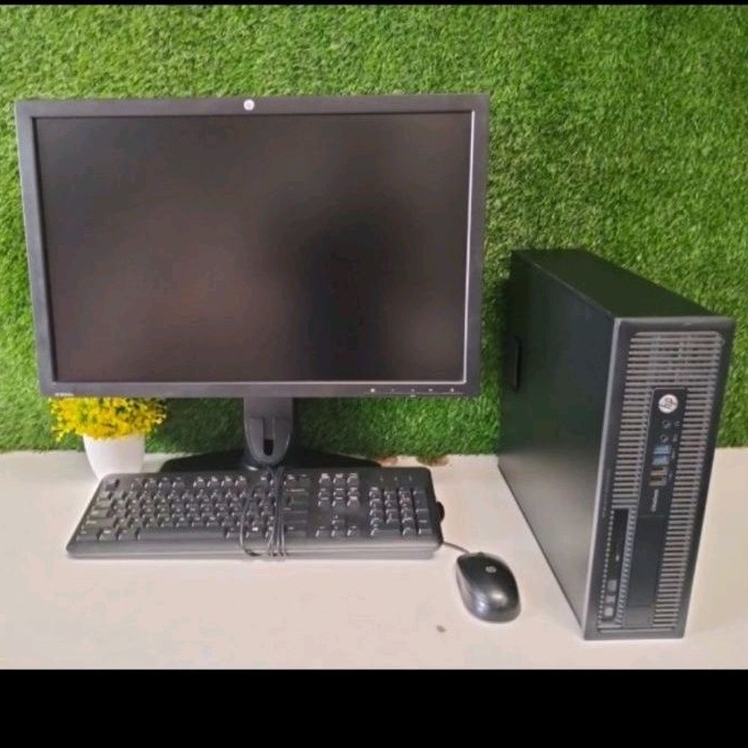 Paketan PC HP i3 Gen 4 + Monitor HP 24 Inch IPS + Key + Mouse, Garansi