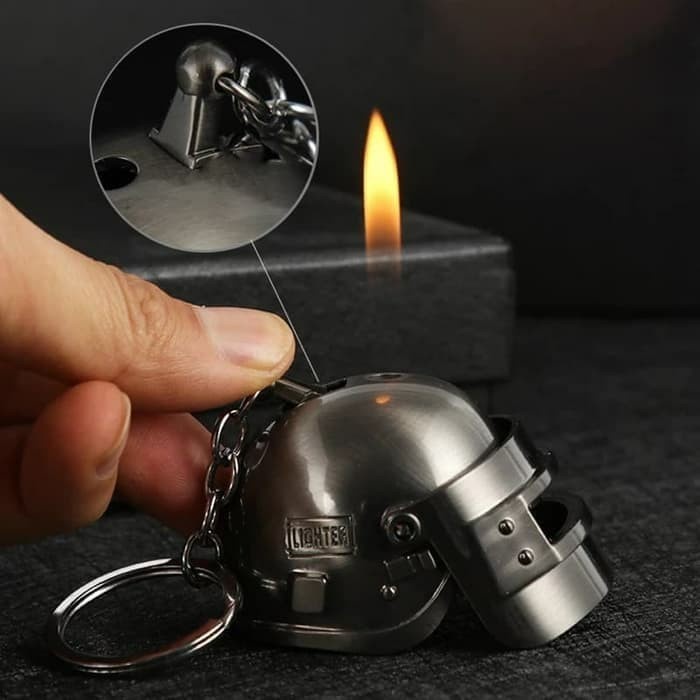 KOREK API GAS DESAIN HELM PUBG PEMANTIK KLASIK MANCIS UNIK VINTAGE GAS LIGHTER BR70