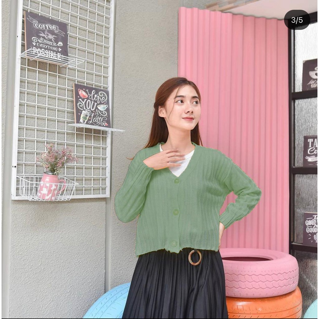 Tokomilkan - Cardigan Rajut Wanita Oversize PASTELO CARDY