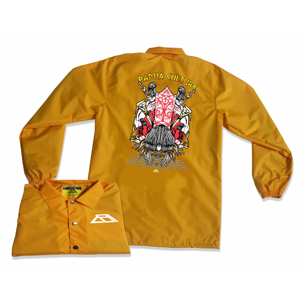 ALFIBI Jaket Coach Waterproof - Papua Culture Edition - Jaket Berkualitas - Jaket Pria - Jaket Unisex