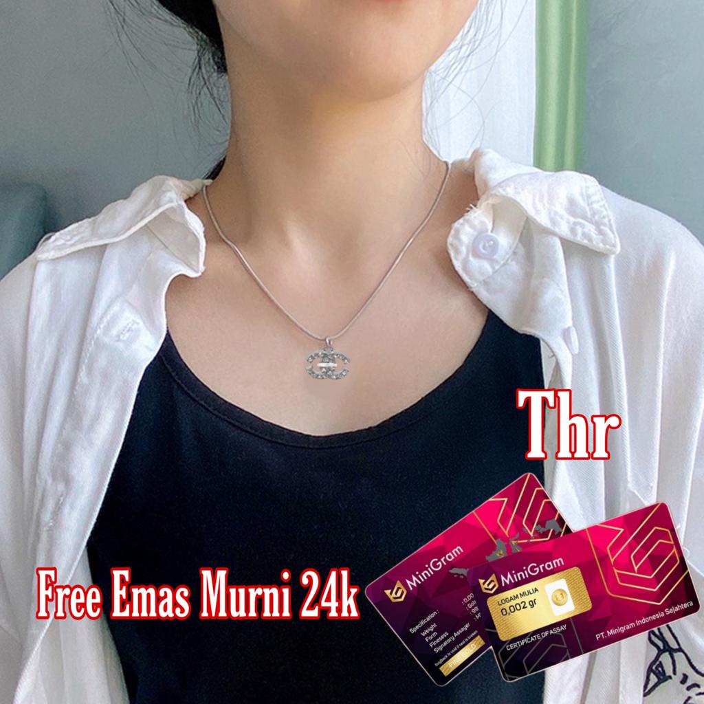 Kalung Wanita Liontin Terbaru Stanlish Import Thr Emas MURNI