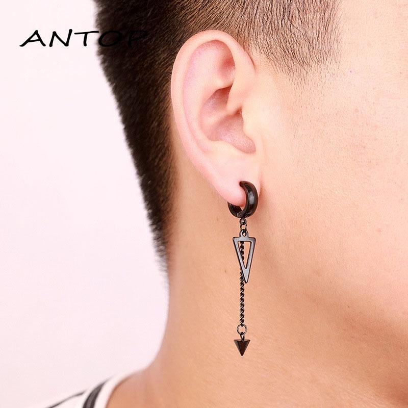 1 Pc Anting Salib Jepit / Anting Pria Cowok Jepit /Tindik Fake Piercing ANTOP