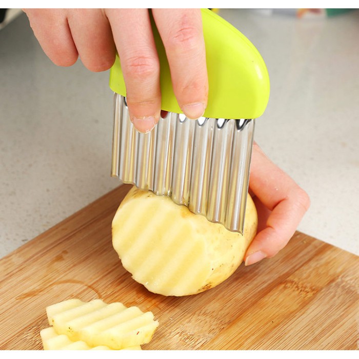 

COD H727 Handle Potato Carrot Wavy Cutter French Stainless Steel