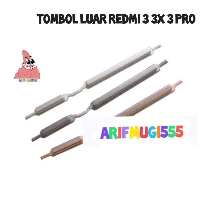 Tombol luar on off Power Volume Luar Xiomi Xiaomi Redmi 3 3S 3X 3 Pro Original