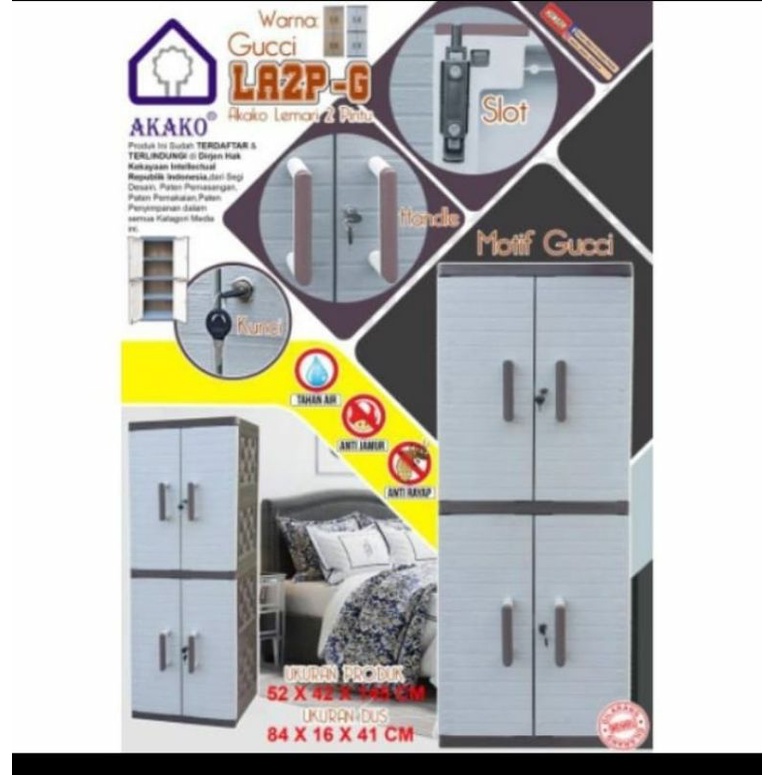 Lemari Plastik Akako Susun 4 Kunci