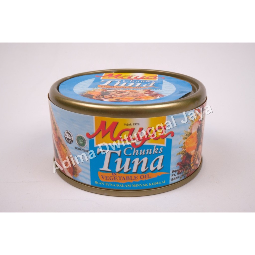 Tuna Maya Chunk Vegetable / Maya Tuna in Vegetable Oil 185 gr