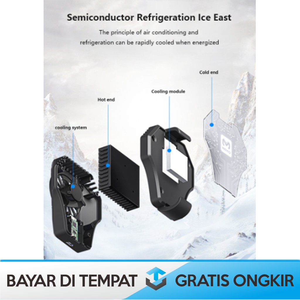 PENDINGIN HP COOLING FAN HANDPHONE RADIATOR DL01- PHONE COOLER DL01 ROG LED GAME MEMO MURAH