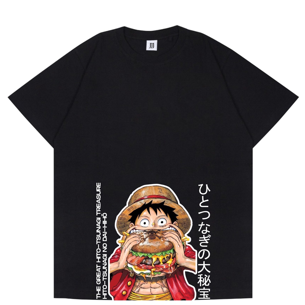 Jual Kaos One Piece LUFFY BURGER Kaos Anime One Piece Original Kaos