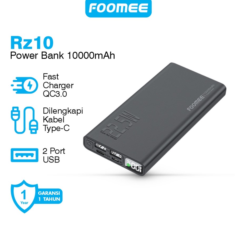 Foomee RZ10 Powerbank 10000mAh Fast Charging QC3.0 3A 22.5W