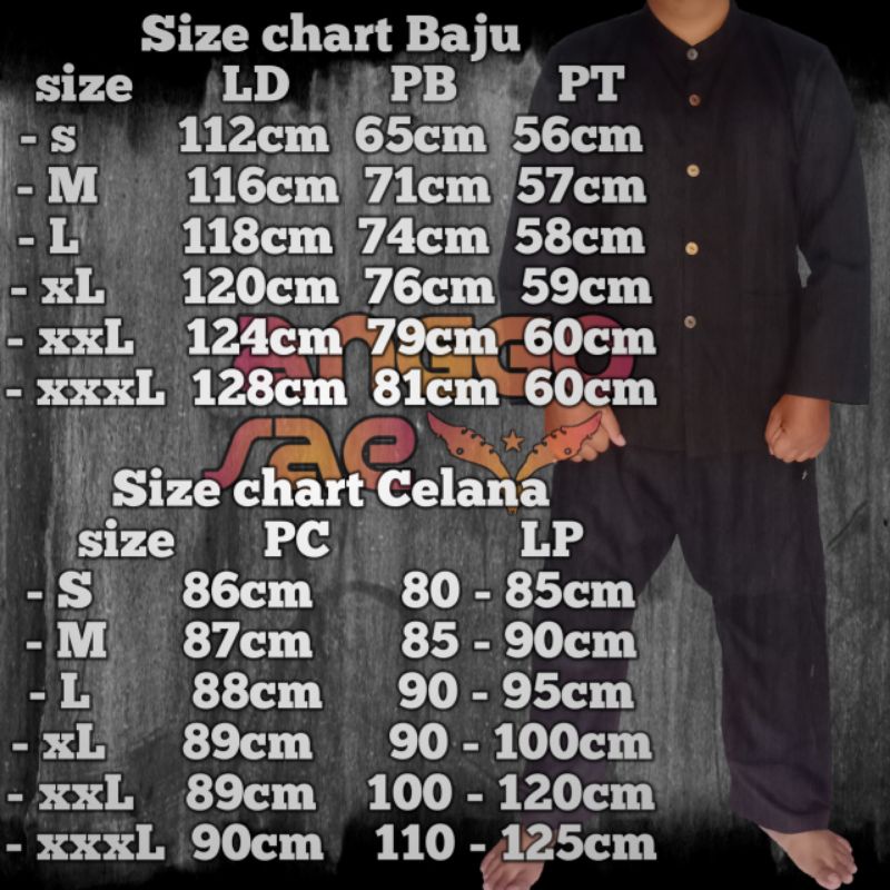 Original Baju Pangsi anggosae Stelan Katun American Drill Ori Size Jumbo Ready S-xxxL promo Gift Totopong