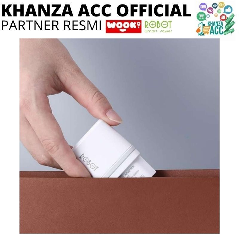 KHANZAACC Charger Robot RT-K9 12W Dual Port 2.1A Adaptor + Micro USB Data Cable