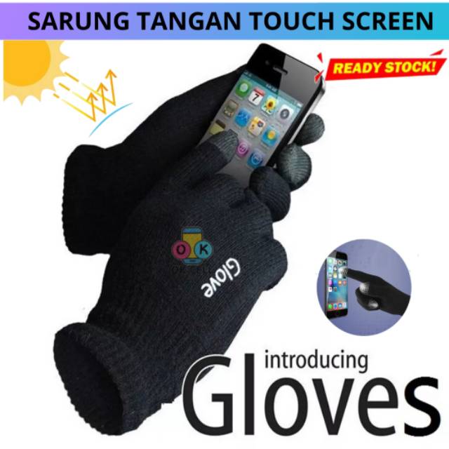 Sarung Tangan Touch Screen Layar Sentuh HP Gojek.Grab Anti Bakteri Glove Touch Screen High Quality