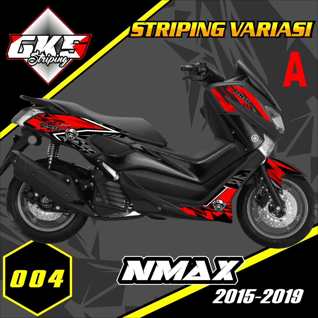 (COD) Striping NMAX OLD 2015-2019- Stiker Variasi Motor Nmax OLD Desain Bercak Minimalis GKS-004