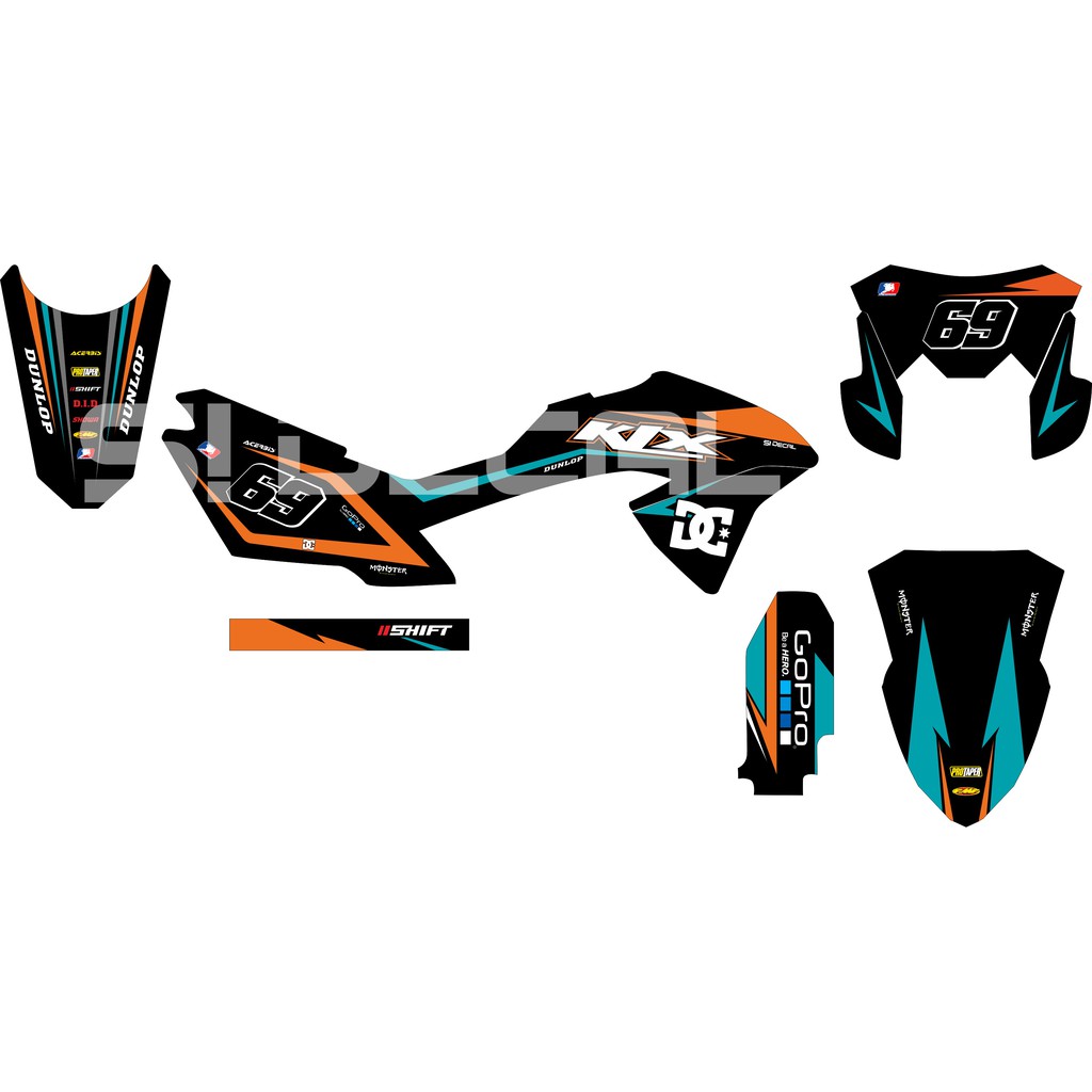 decal klx bf  full custom. doff/glosyy