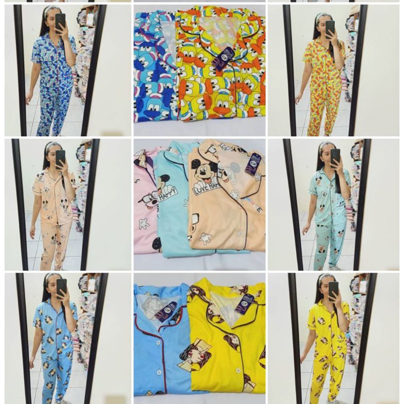 Setelan Piyama/ Baju Tidur Karakter Micky/Donald Bebek