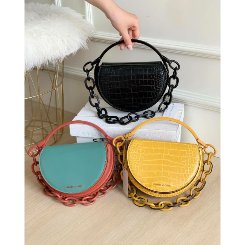 Tas Bulat | Tas Unik | Slingbag Ck Croc Effect Circle Clutch C582