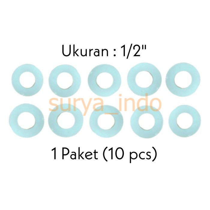 SEAL KARET SELANG 1/2&quot; PUTIH 10 PCS KARET SEAL SELANG SHOWER FLEKSIBEL