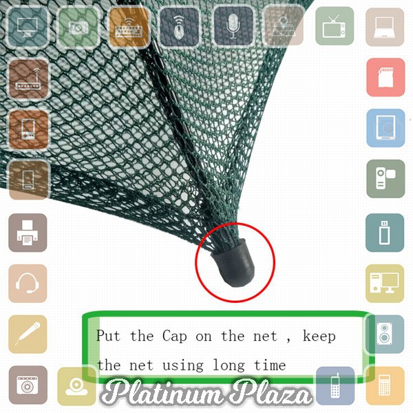 Jaring Pancing Ikan Hexagonal 6 Hole Fishing Net Trap Cage - H14572`1T5UT9-