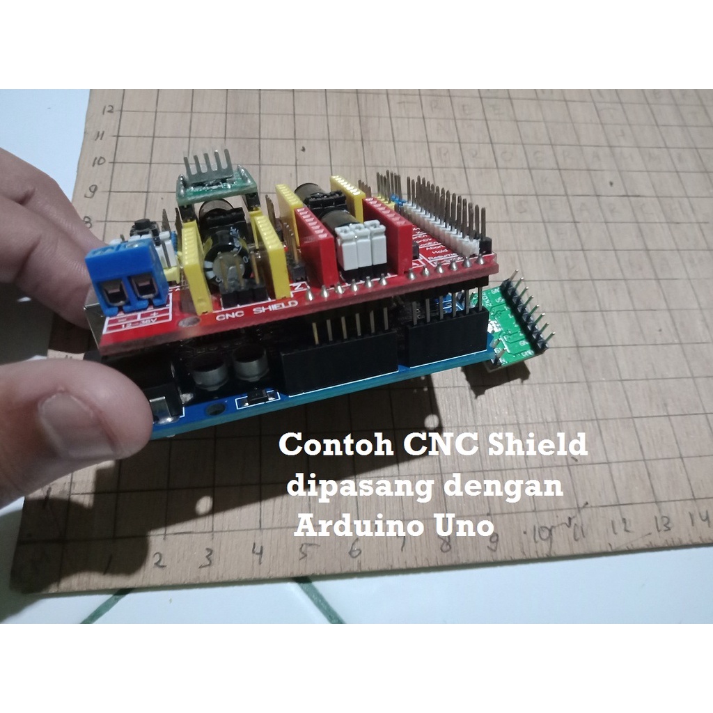 [HAEBOT] CNC Shield V3 4 Slot Motor Driver Arduinoo RepRap 3D Printer Mesin A4988 DRV8825 Controller Stepper GRBL Module 4 Axis Router Drawing