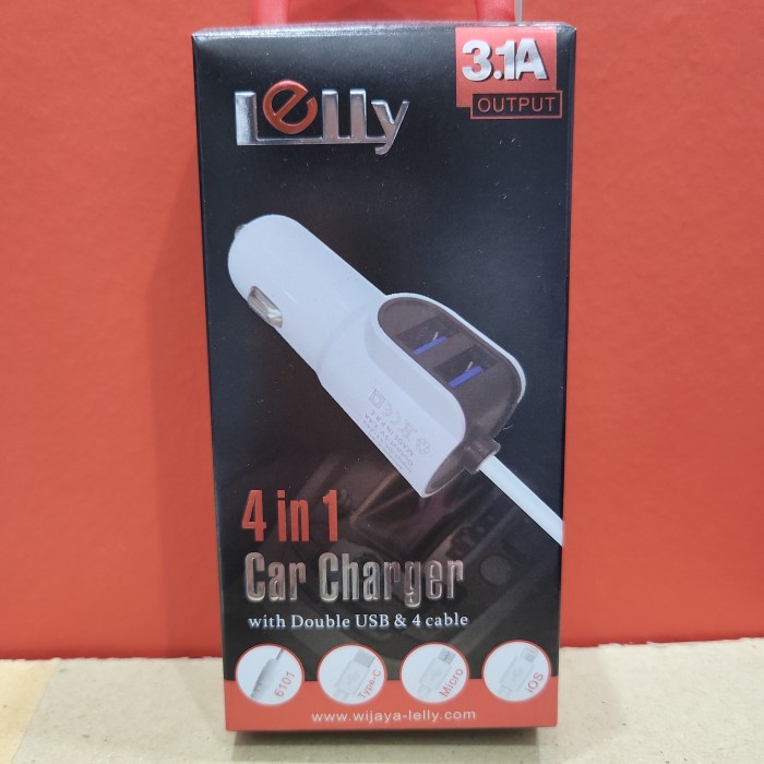 Car Charger 4 in 1 with 2 usb / charger mobil