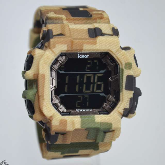 JAM TANGAN PRIA I GEAR ORI ANTI AIR KOTAK BROWN GREEN