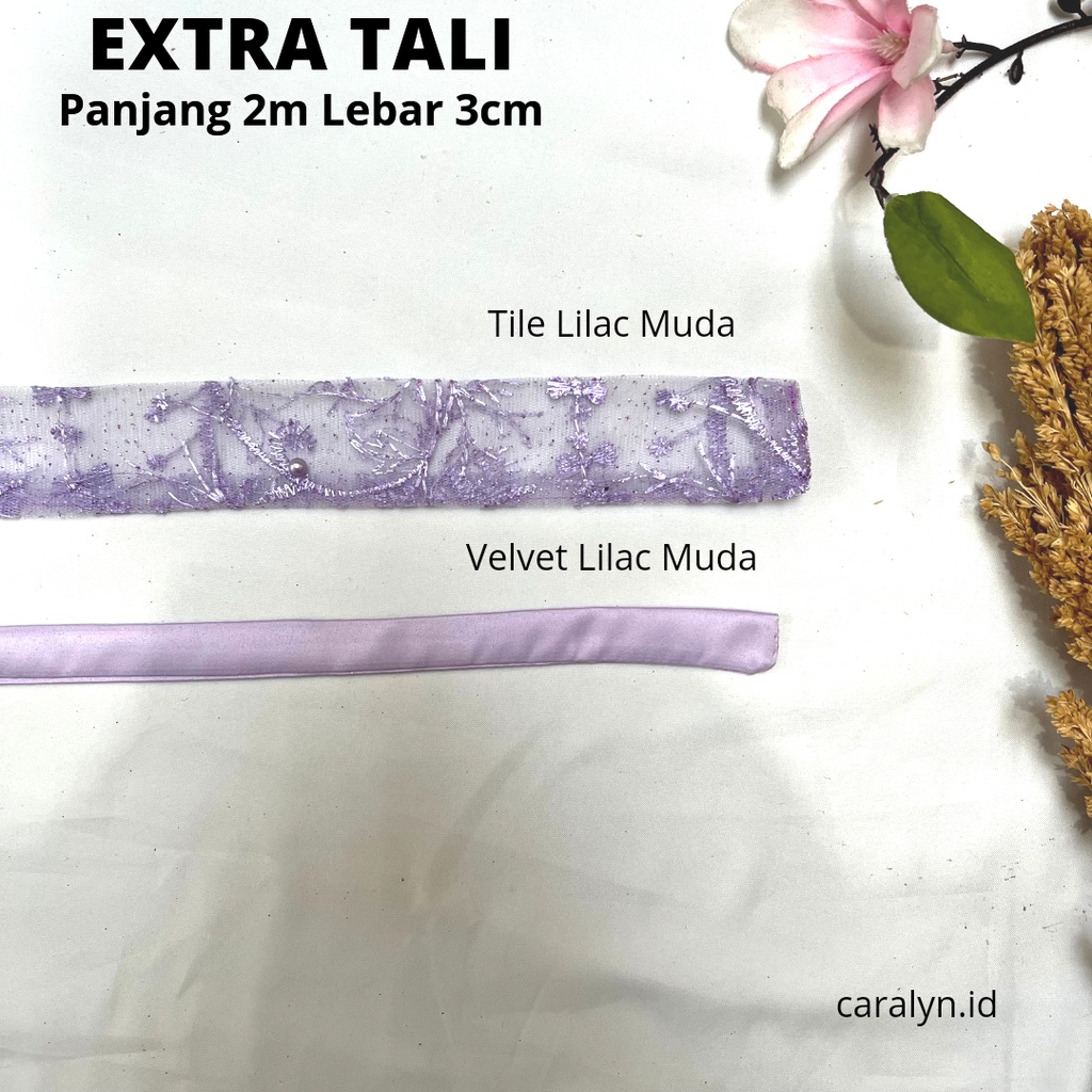 TALI EXTRA MOSCREPE, VELVET, BRUKAT DAN TILLE BISA PILIH