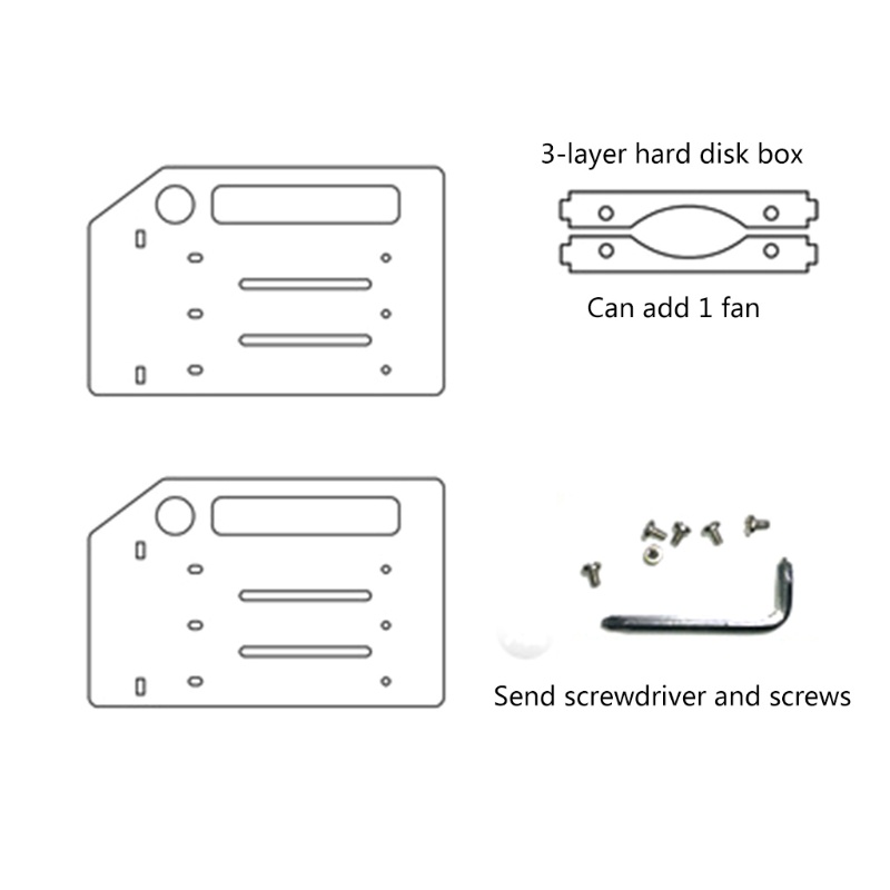 Zzz Rak Penyimpanan Hardisk Hdd Ssd 3.5 "Diy Bahan Akrilik Dengan Kipas Pendingin