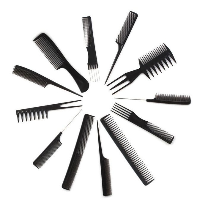 Set isi 10 Pcs Sisir Rambut Bulu Barbershop Salon Hewan Anjing kucing