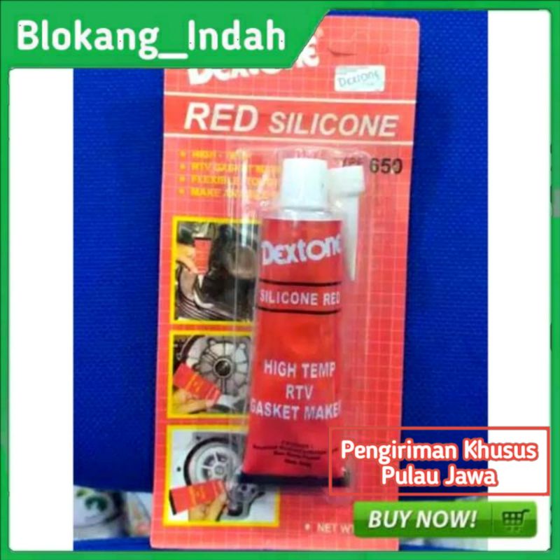 

Lem Dextone Red Silicone 70gr/ Dextone Red Lem Gasket Merah