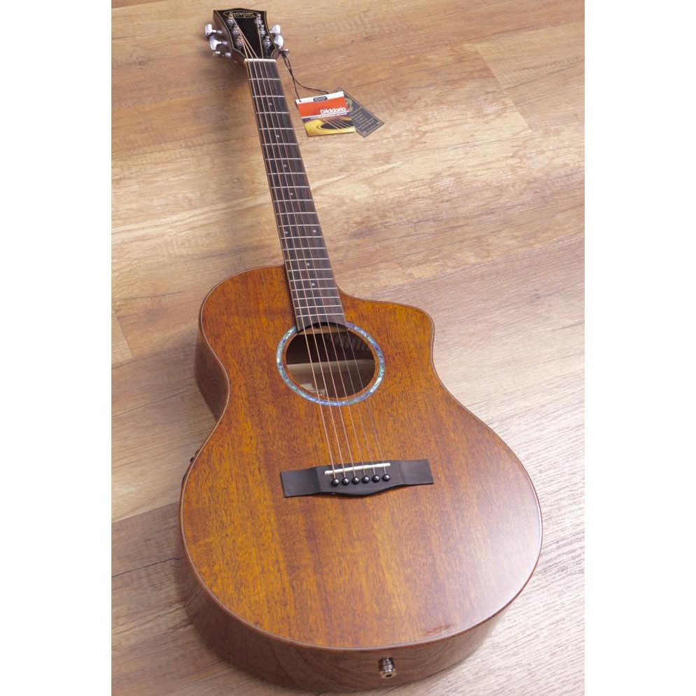Ready Stock] Sqoe Sq-39Ss Acoustic Electric Guitar Mahogany Glossy