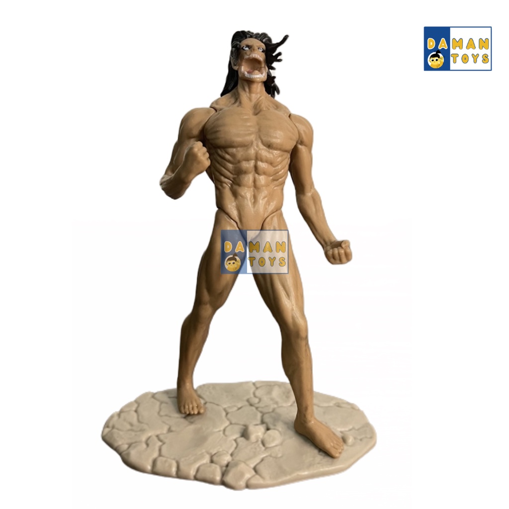 Pajangan Anime Attack On Titan Colossal Beast Jaw Titan Annie Leonhart Eren Yeager Action Figure Koleksi Patung