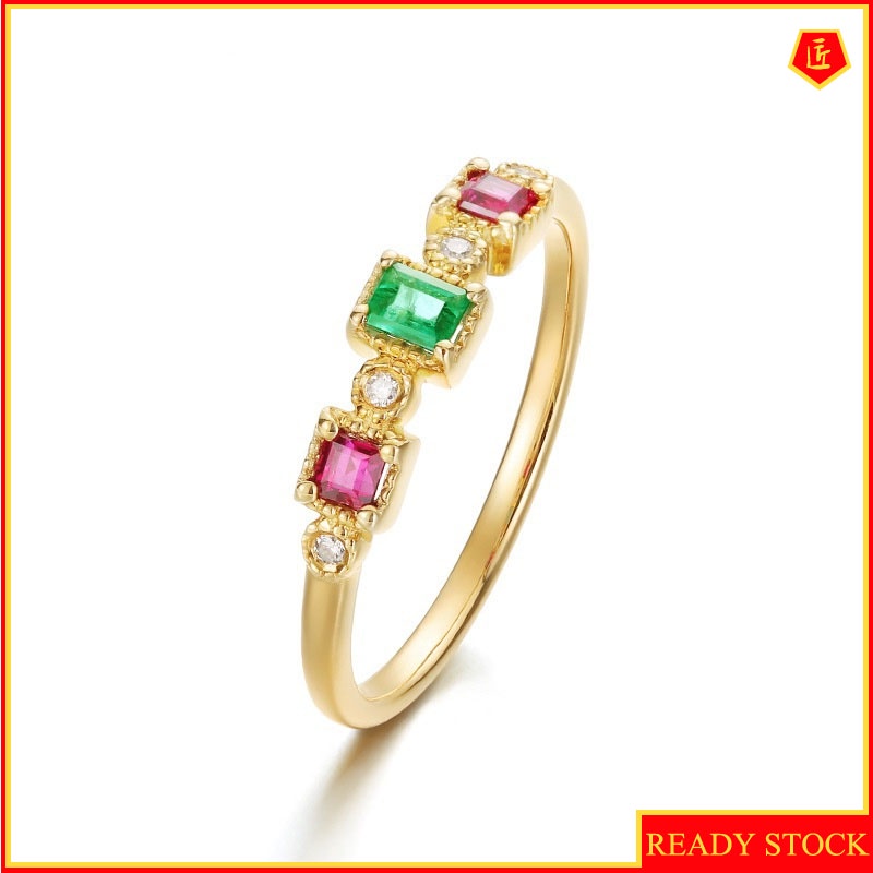 [Ready Stock]Women's Personalized Luxurious Color Crystal Ring