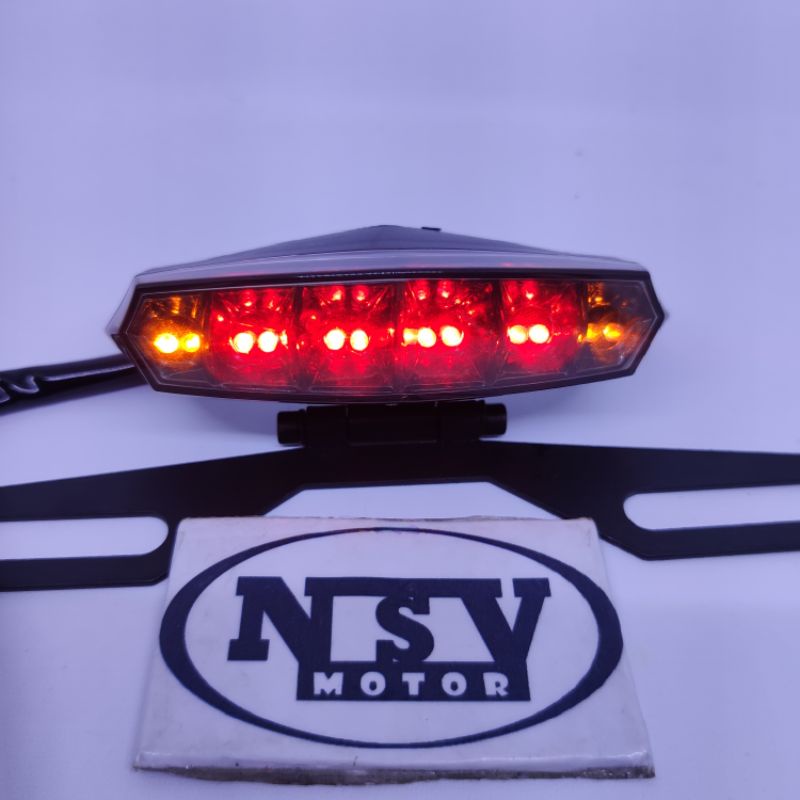 LAMPU STOP 3 in 1 MINI LAMPU BELAKANG STOPLAMP UNIVERSAL PLUS SEN RX KING CB 100 CUSTOM MOTOR DLL-4