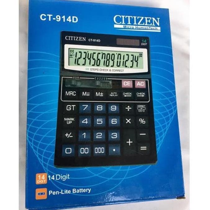 

[KODE EDFD8] BESAR ! Kalkulator Citizen 914D 14 digit - Kakulator Dagang / Kalkulator Check / Calculator Besar