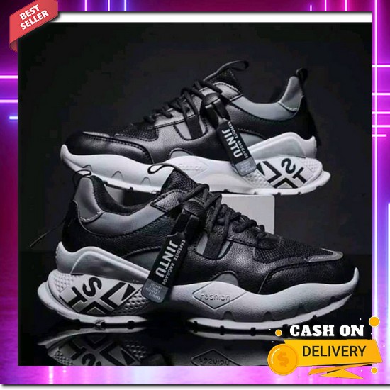 Sepatu Sneakers Pria Sport Terbaru Garsel Original New Designer Reflective High Top Men Sneakers Bre