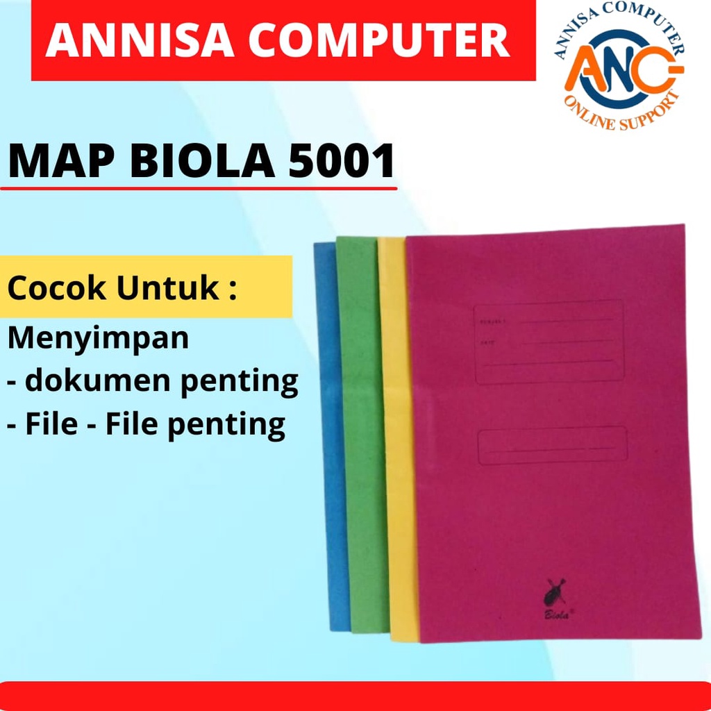 

Stop map / Map Biola 5001 snelhecter / Map Kertas Folio / isi 50 Pcs