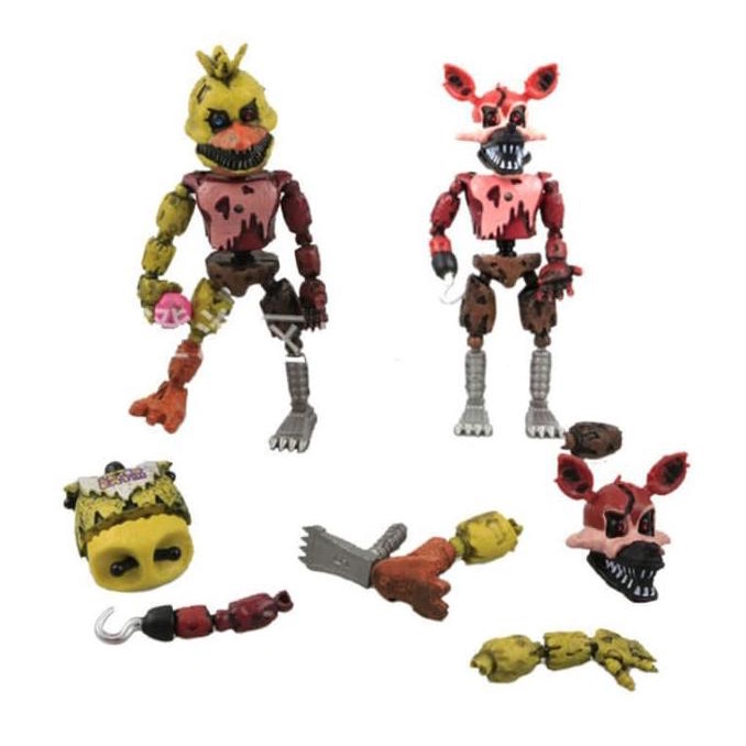 [TERLARIS] ACTIONS FIGURE FNAF LENGKAP 6PCS FREDDY FOXY CHICA NIGHTMARE