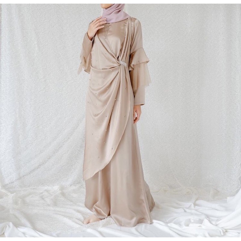 AVA DRESS VANILLA HIJAB SIZE XXL DRESS BIGSIZE NEW