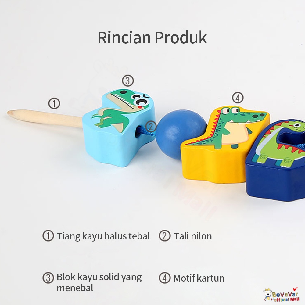 BEVAVAR Mainan Blok Kayu / Wooden Toys /Mainan Kayu Anak