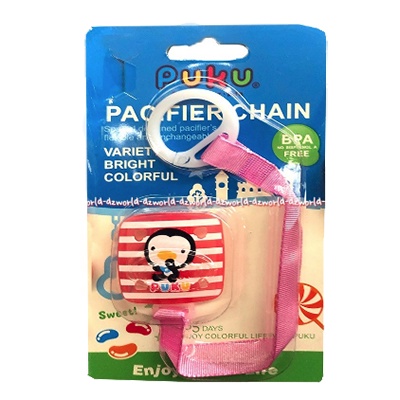 Puku Pacifier Chain Empeng Dot Bayi Dengan Tali Gantung Pukku Dott For Baby