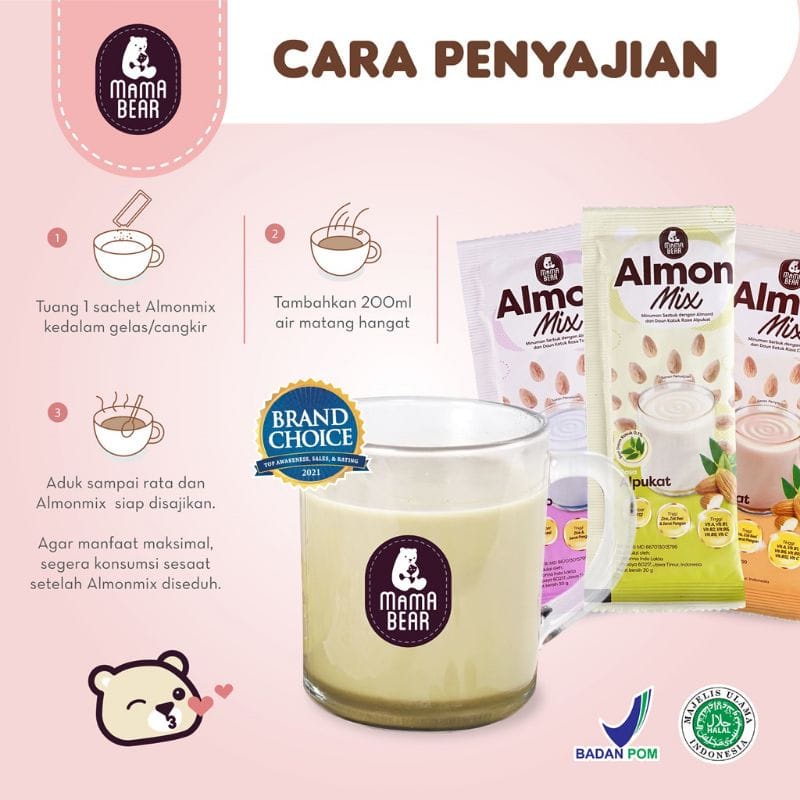 MAMA BEAR ALMON MIX / SUSU ALMOND / PELANCAR ASI / ASI BOOSTER