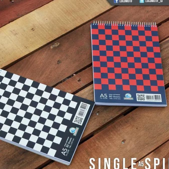 

BARU Single Spiral A5 Garis 80 lbr sheets Fancy - Buku Tulis Memo