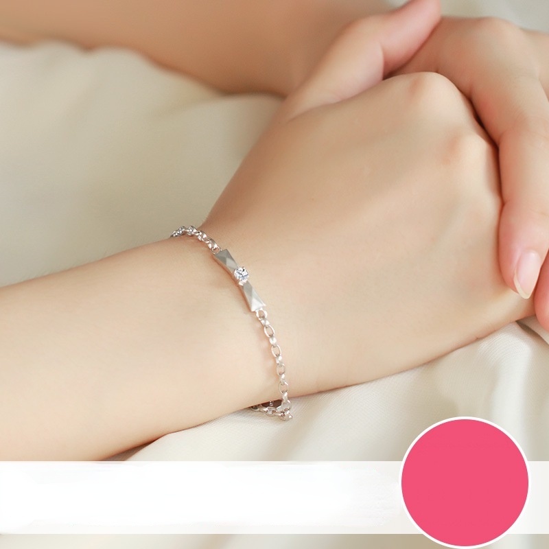 Gelang Pasangan Bahan Stainless Steel S925 Untuk Wanita