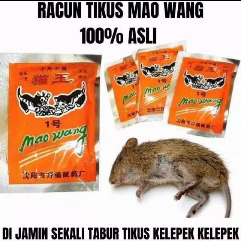 Racun Tikus MAO WANG Oranye Hologram original / Racun Tikus / Mao Wang Orange Original / Mao Wang / 