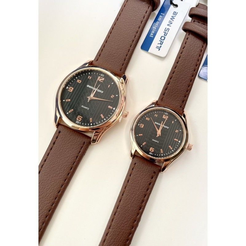 jam tangan couple bwin sport original tali kulit