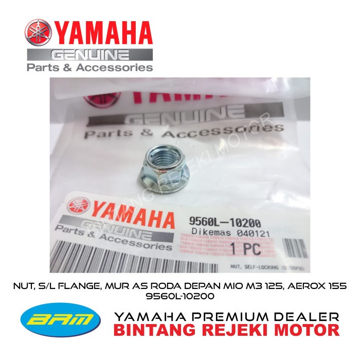 NUT, S/L FLANGE, MUR AS RODA DEPAN MIO M3 125, AEROX 155 9560L-10200