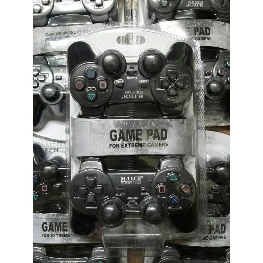 M TECH Gamepad Joystik MT-830 Hitam Single / Double