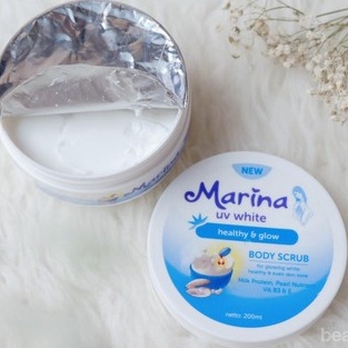 Marina UV White Healthy & Glow Body Scrub - Body Scrub Marina BIRU 200ml